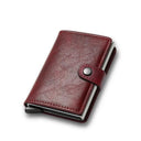 Carbon Fiber RFID Credit Card Holder Sleek Metal Wallet