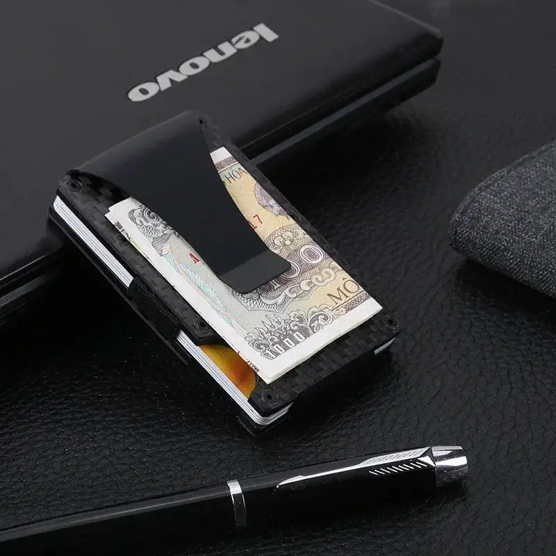Carbon Fiber RFID Magic Wallet For Men Card Holder
