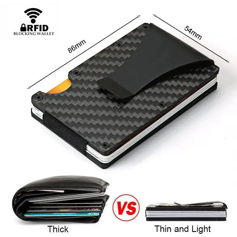 Carbon Fiber RFID Magic Wallet For Men Card Holder