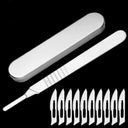 Carbon Steel Carving Scalpel Blades Handle DIY Cutting Kit