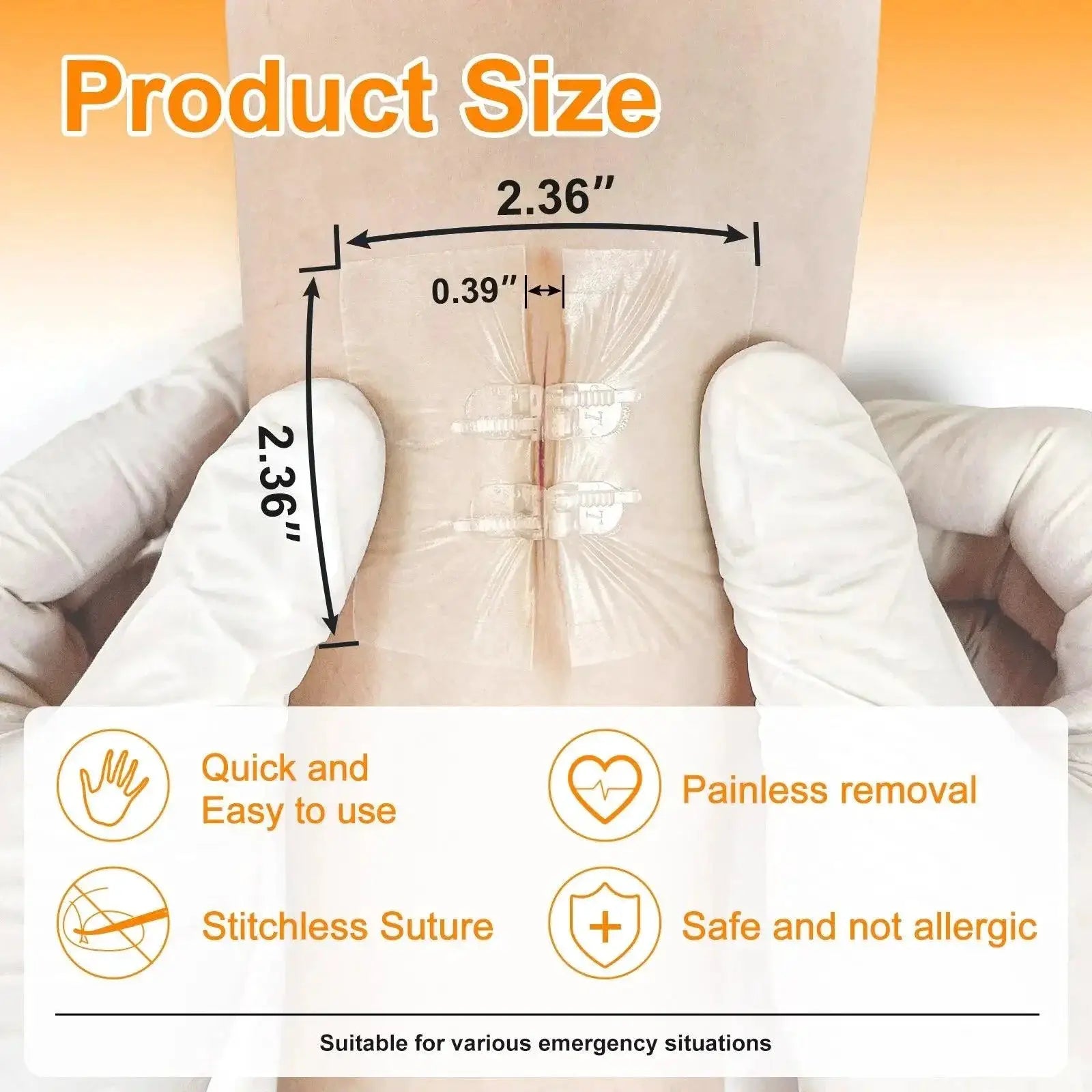 Carbou Quick Healing Zip Sutures And Butterfly Bandaids Kit