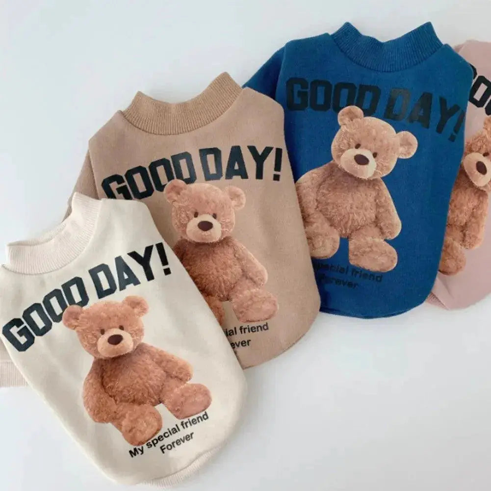 Cartoon Bear Dog Shirt Chic Design With Vibrant Colors
