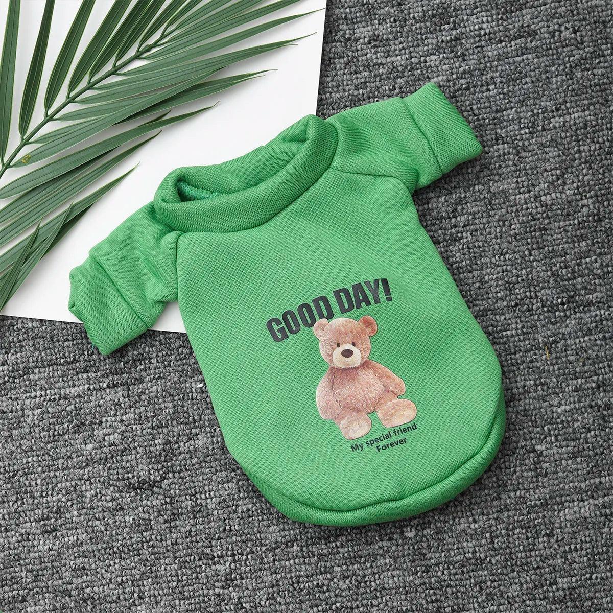 Vibrant Cartoon Bear Dog Shirt for Walks — product view 9