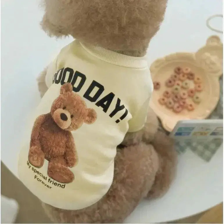 Cartoon Bear Dog Shirt Chic Design With Vibrant Colors