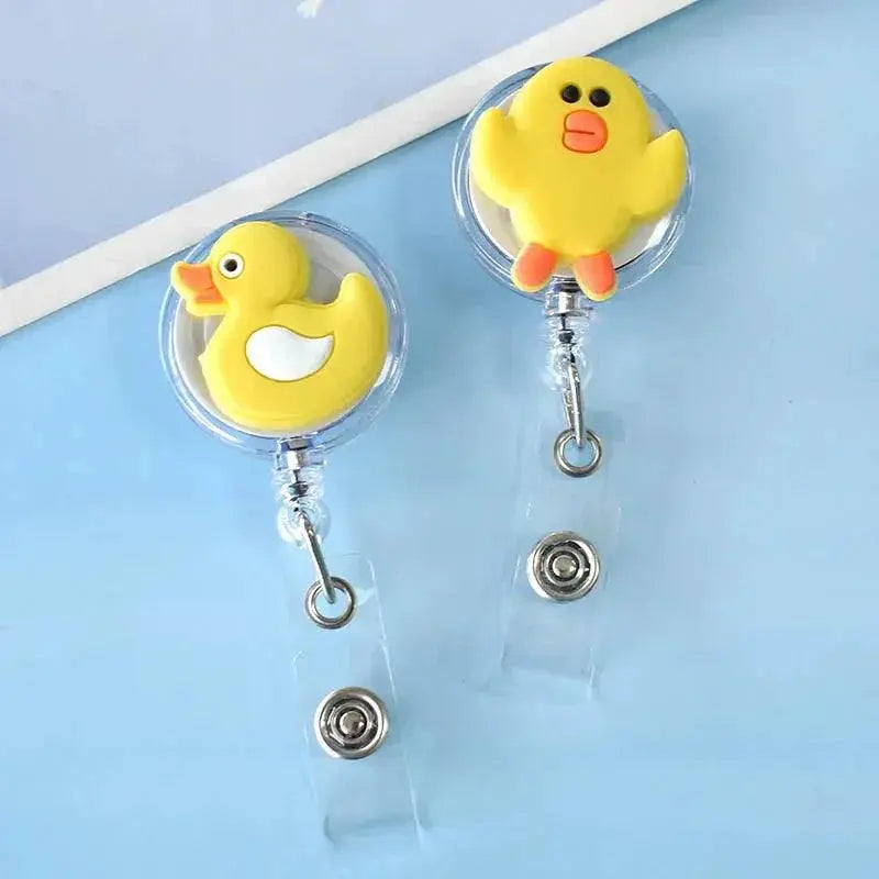Cartoon Giraffe Koala Retractable Badge Reel Cute Holder