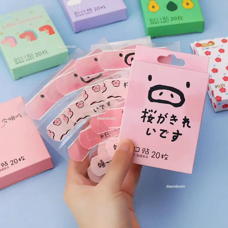 Cartoon Kids Bandages Pack of 20 Adorable Plasters
