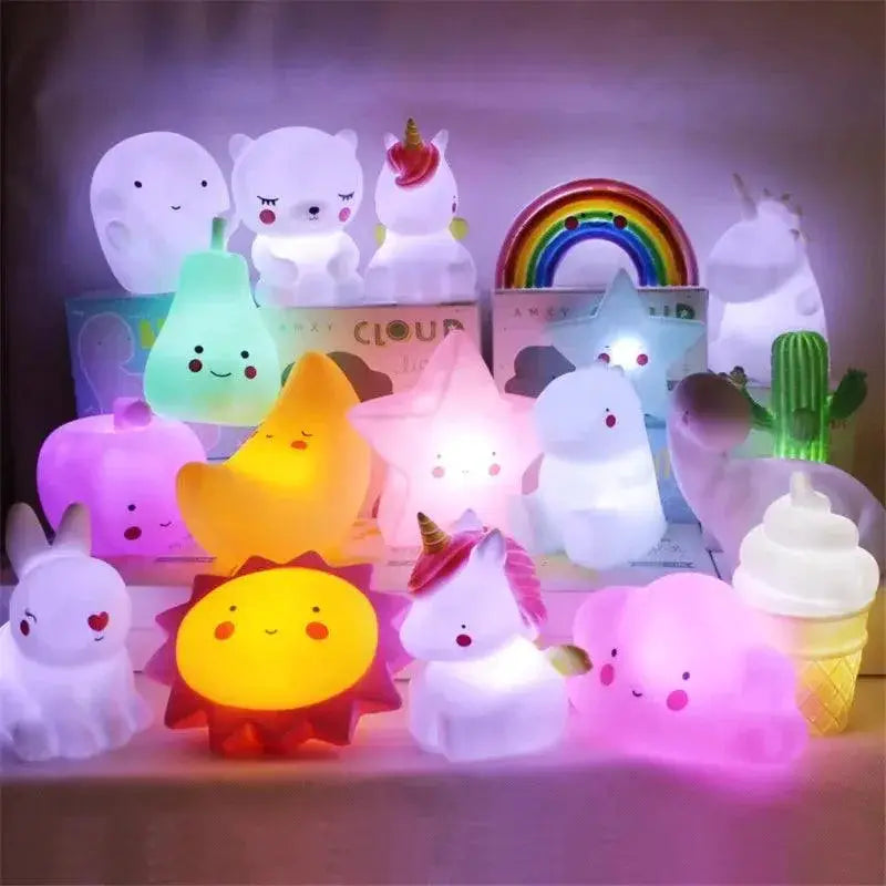 Cartoon Night Lights For Kids LED Cute Decoration Lamps