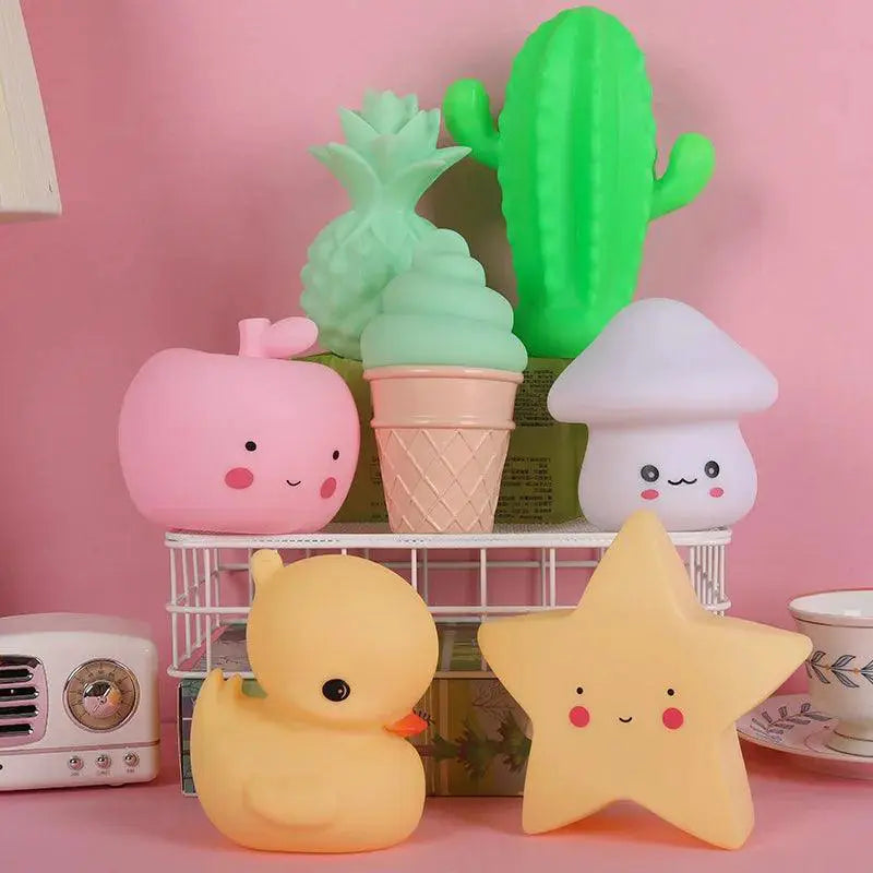 Cartoon Night Lights For Kids LED Cute Decoration Lamps