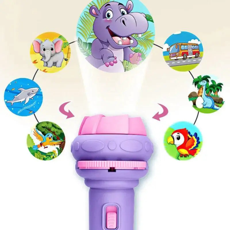 Cartoon Projection Flashlight Toy Projector Night Light