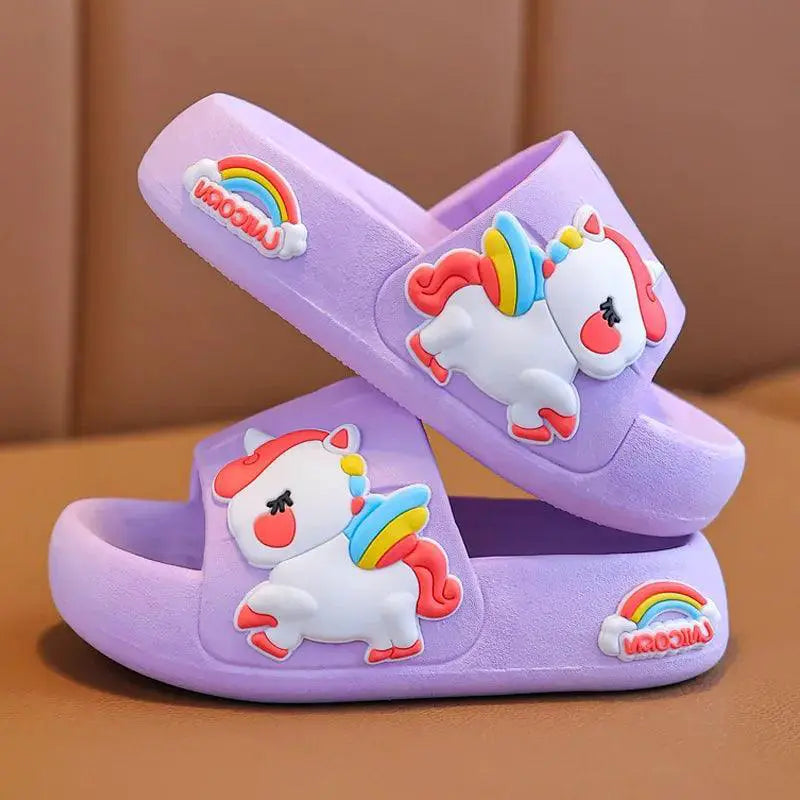 Cartoon Unicorn Kids Slippers Enchanting Antislip Shoes