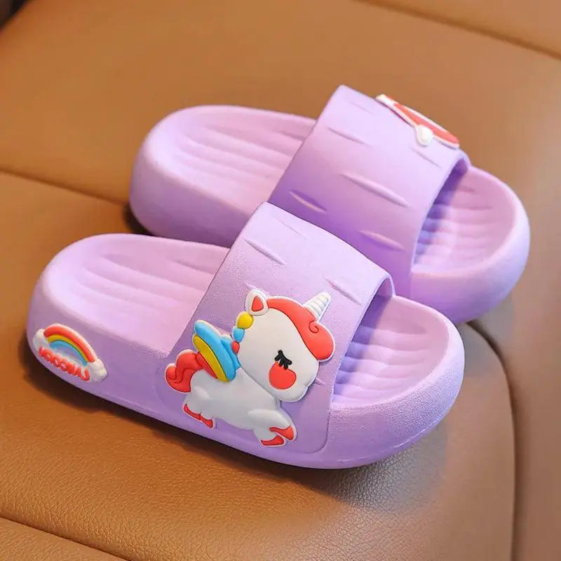 Cartoon Unicorn Kids Slippers Enchanting Antislip Shoes
