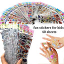 Cartoon Zoo Animals 3D Stickers Vibrant Waterproof Decor