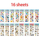Cartoon Zoo Animals 3D Stickers Vibrant Waterproof Decor