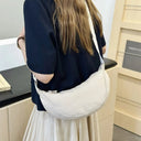 Casual Canvas Hobo Crossbody Bag For Women With Shoulder Tote Purse Everyday Bag