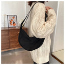 Casual Canvas Hobo Crossbody Bag For Women With Shoulder Tote Purse Everyday Bag