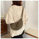 Casual Canvas Hobo Crossbody Bag For Women With Shoulder Tote Purse Everyday Bag