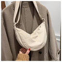Casual Canvas Hobo Crossbody Bag For Women With Shoulder Tote Purse Everyday Bag
