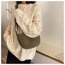 Casual Canvas Hobo Crossbody Bag For Women With Shoulder Tote Purse Everyday Bag