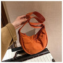Casual Canvas Hobo Crossbody Bag For Women With Shoulder Tote Purse Everyday Bag