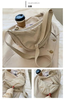 Casual Canvas Hobo Crossbody Bag For Women With Shoulder Tote Purse Everyday Bag