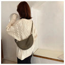 Casual Canvas Hobo Crossbody Bag For Women With Shoulder Tote Purse Everyday Bag