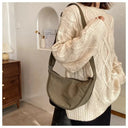 Casual Canvas Hobo Crossbody Bag For Women With Shoulder Tote Purse Everyday Bag