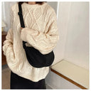 Casual Canvas Hobo Crossbody Bag For Women With Shoulder Tote Purse Everyday Bag