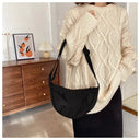 Casual Canvas Hobo Crossbody Bag For Women With Shoulder Tote Purse Everyday Bag