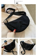 Casual Canvas Hobo Crossbody Bag For Women With Shoulder Tote Purse Everyday Bag