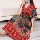 Casual Vintage Printed Dress: Retro Style and Comfort