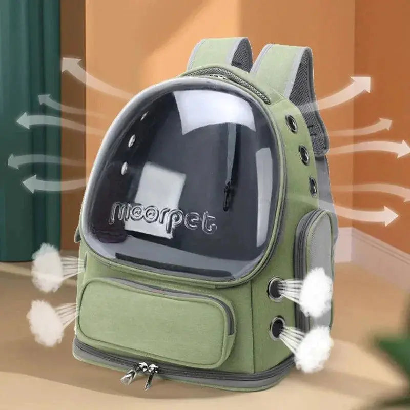 Cat Astronaut Backpack Transparent Space Capsule Bag