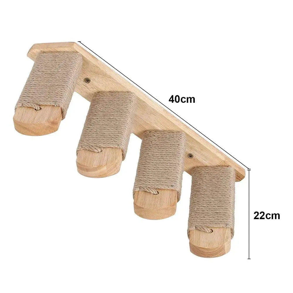 Cat Climbing Wall Mounted Step Stairway With Scratching Post