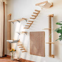 Cat Climbing Wall Mounted Step Stairway With Scratching Post
