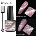 Cat Eye Magnetic Gel Nail Polish Set Mesmerizing Sky Jade Sparkle