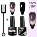Cat Eye Magnetic Gel Nail Polish Set Mesmerizing Sky Jade Sparkle