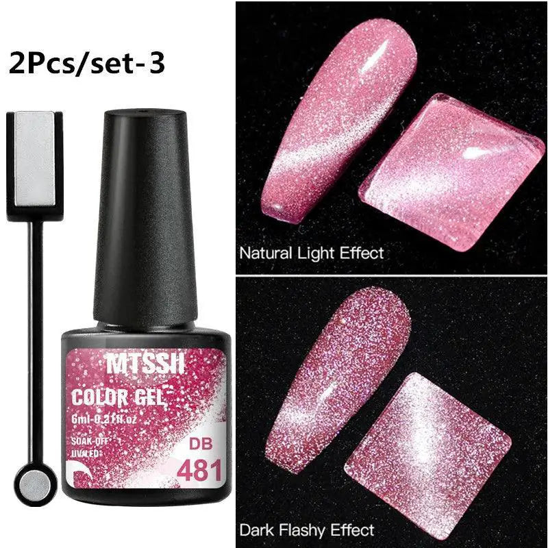 Cat Eye Gel Nail Set for Everyday Shine — Q52266-3