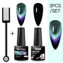 Cat Eye Magnetic Gel Nail Polish Set Mesmerizing Sky Jade Sparkle