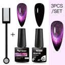 Cat Eye Magnetic Gel Nail Polish Set Mesmerizing Sky Jade Sparkle
