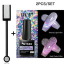 Cat Eye Magnetic Gel Nail Polish Set Mesmerizing Sky Jade Sparkle