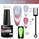 Cat Eye Magnetic Gel Nail Polish Set Mesmerizing Sky Jade Sparkle