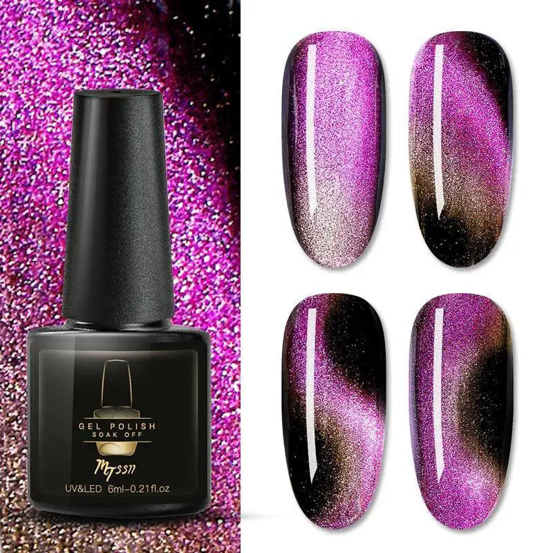 Cat Eye Magnetic Gel Nail Polish Set Mesmerizing Sky Jade