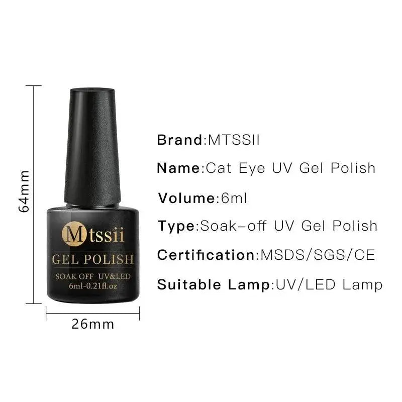 Cat Eye Magnetic Gel Nail Polish Set Mesmerizing Sky Jade