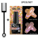 Cat Eye Magnetic Gel Nail Polish Set Mesmerizing Sky Jade Sparkle