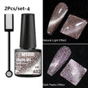 Cat Eye Magnetic Gel Nail Polish Set Mesmerizing Sky Jade Sparkle