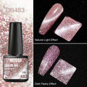 Cat Eye Magnetic Gel Nail Polish Set Mesmerizing Sky Jade Sparkle