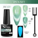 Cat Eye Magnetic Gel Nail Polish Set Mesmerizing Sky Jade Sparkle