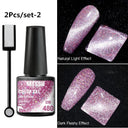 Cat Eye Magnetic Gel Nail Polish Set Mesmerizing Sky Jade Sparkle