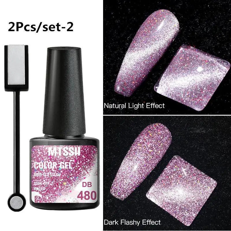 Cat Eye Gel Nail Set for Everyday Shine — Q52266-2