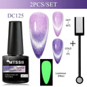 Cat Eye Magnetic Gel Nail Polish Set Mesmerizing Sky Jade Sparkle