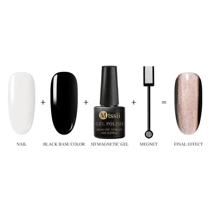 Cat Eye Magnetic Gel Nail Polish Set Mesmerizing Sky Jade